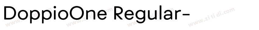 DoppioOne Regular字体转换